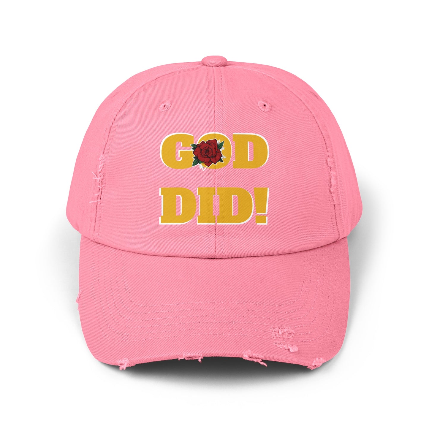 GOD DID Unisex Distressed Cap