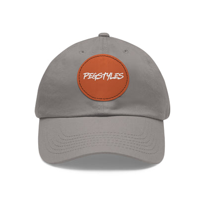 PEGSTYLES ORIGINAL Dad Hat with Leather Patch (Round)