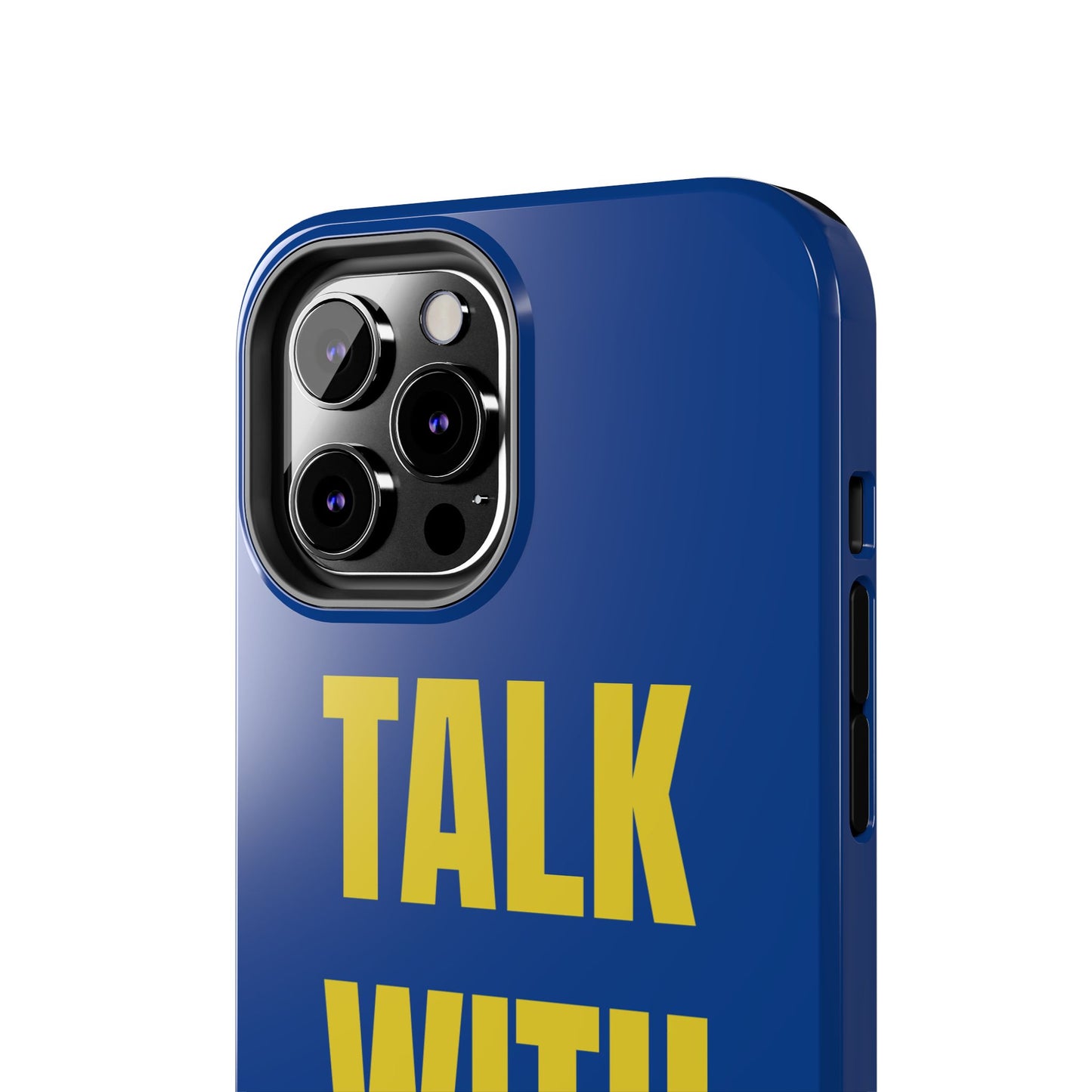 Blue and Yellow TALK WITH GOD Tough Phone Cases