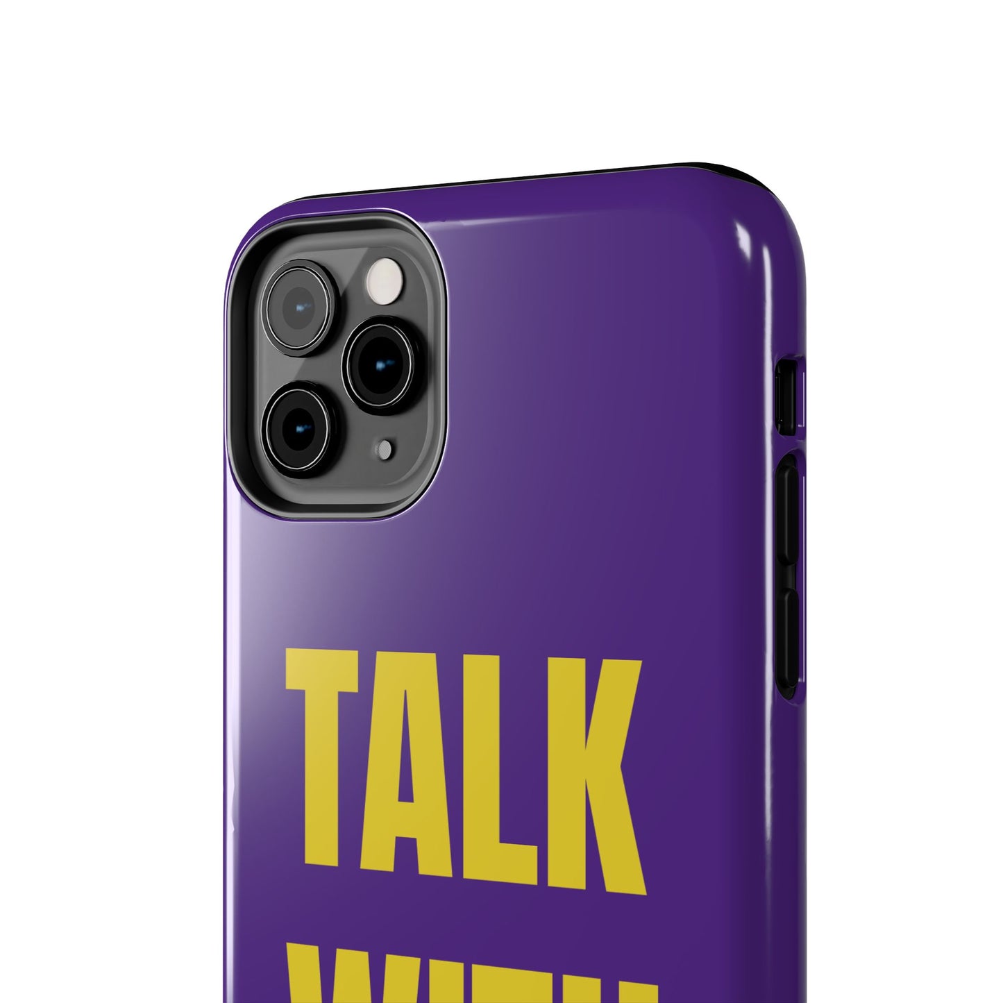 Purple and Yellow TALK WITH GOD Tough Phone Cases