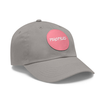PEGSTYLES ORIGINAL Dad Hat with Leather Patch (Round)