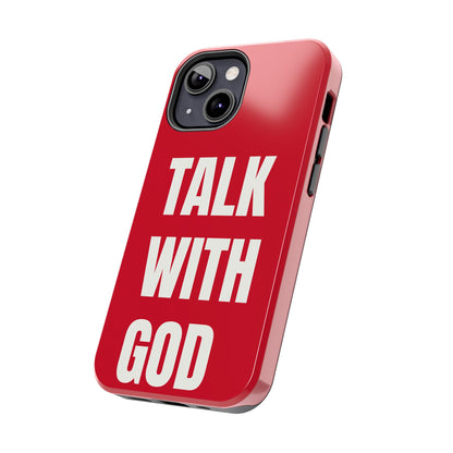 RED TALK WITH GOD Tough Phone Cases