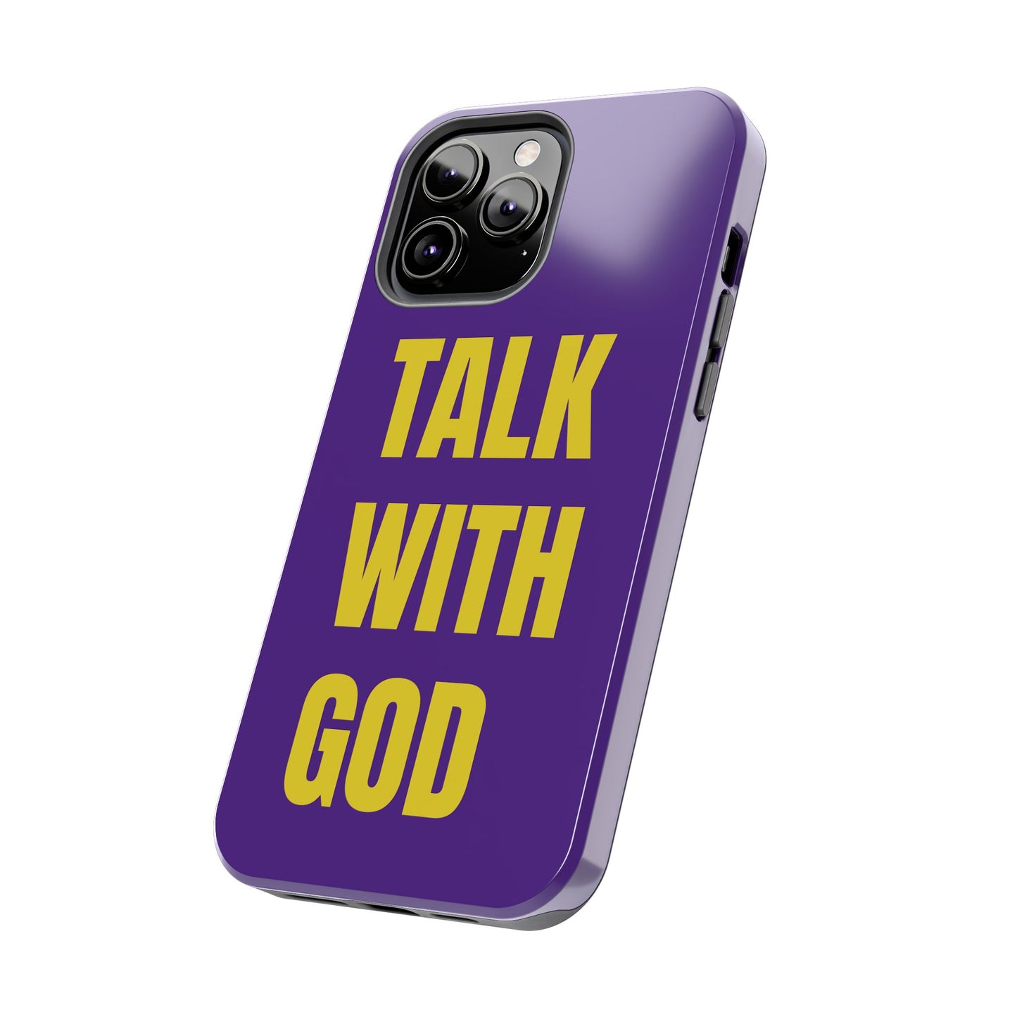 Purple and Yellow TALK WITH GOD Tough Phone Cases