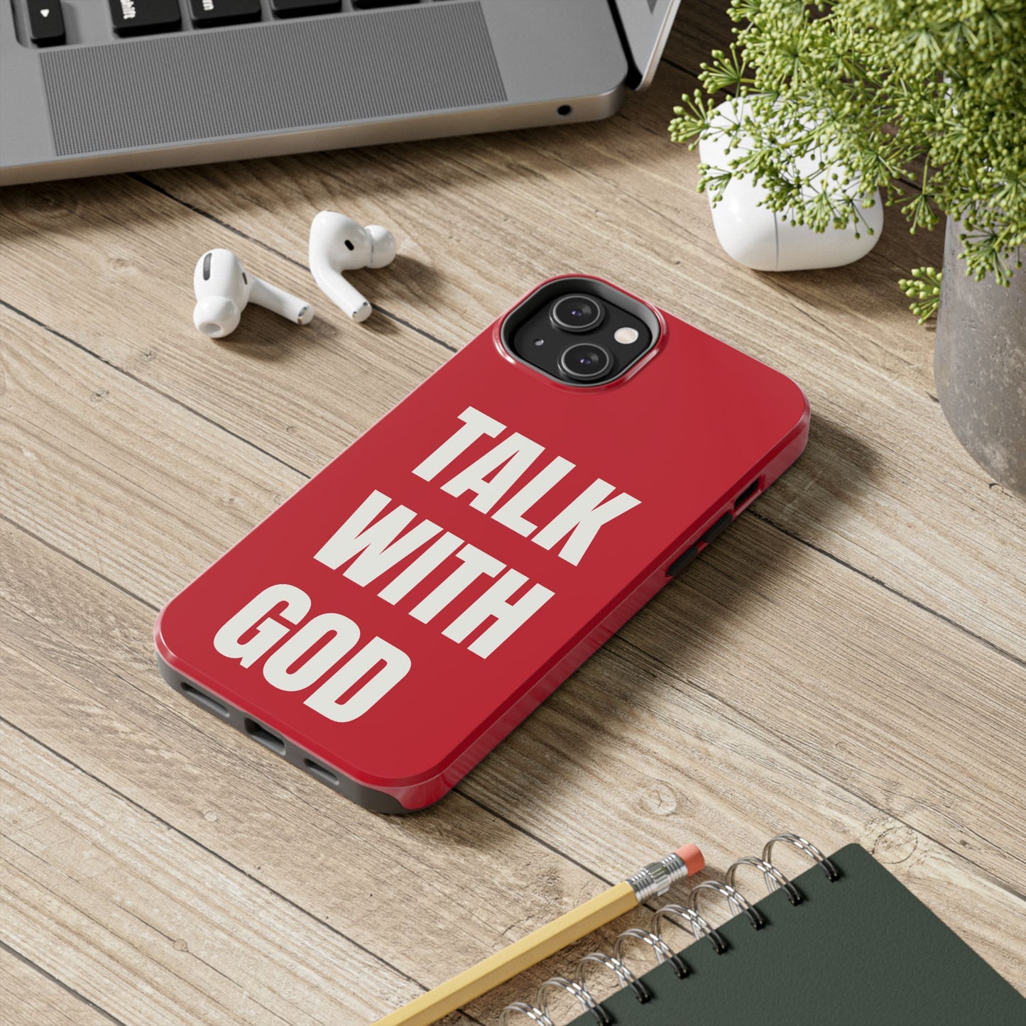 RED TALK WITH GOD Tough Phone Cases