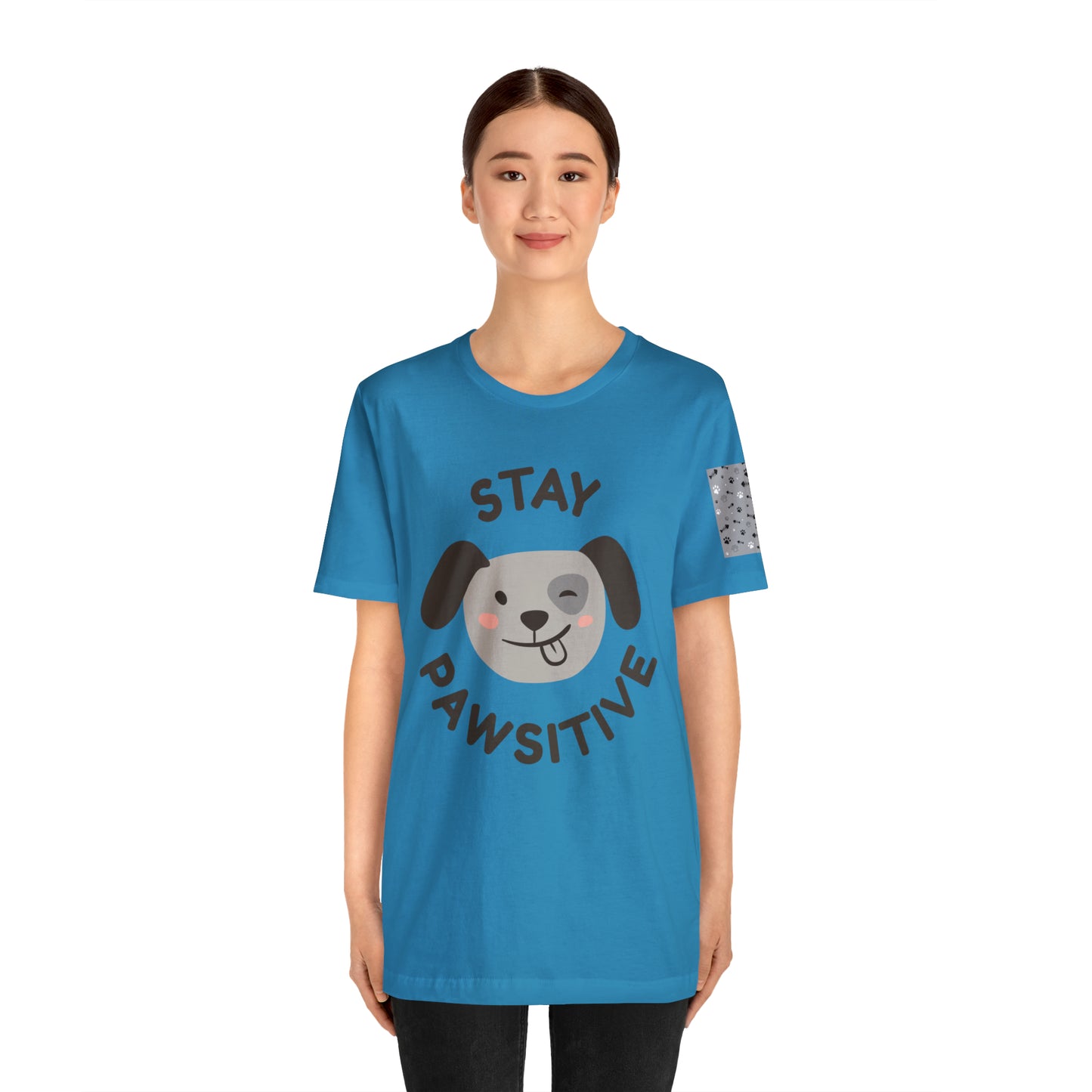 Unisex Jersey STAY PAWSITIVE Short Sleeve Tee