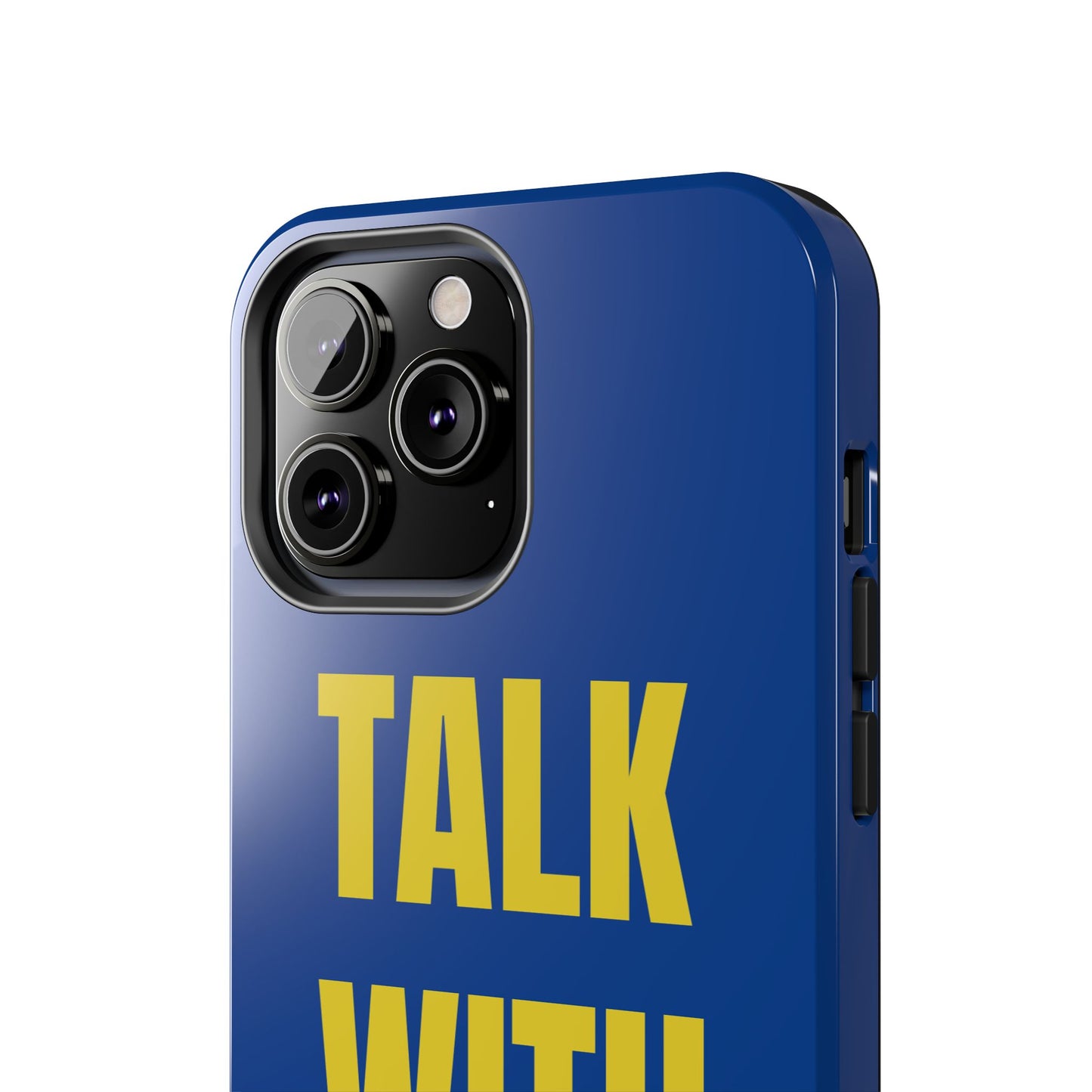 Blue and Yellow TALK WITH GOD Tough Phone Cases