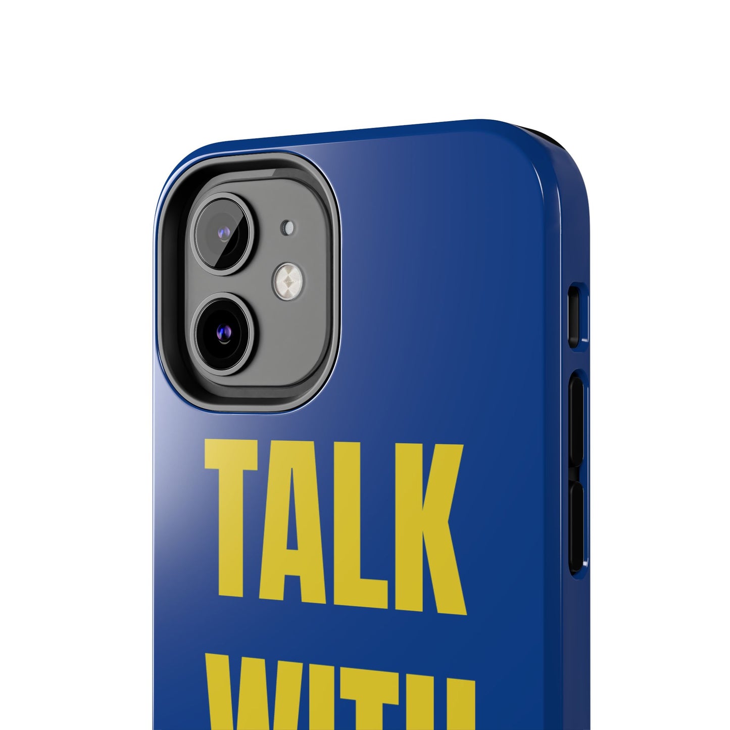 Blue and Yellow TALK WITH GOD Tough Phone Cases