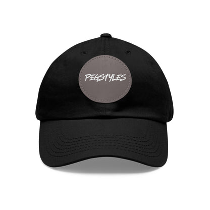 PEGSTYLES ORIGINAL Dad Hat with Leather Patch (Round)