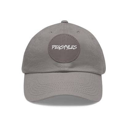 PEGSTYLES ORIGINAL Dad Hat with Leather Patch (Round)