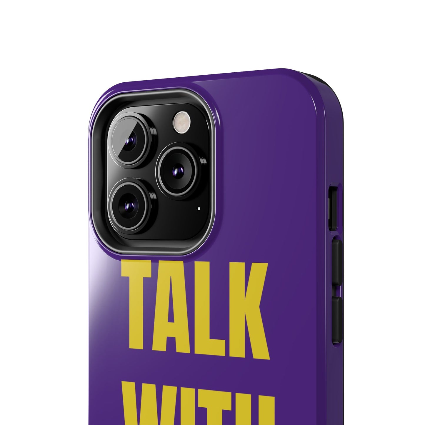 Purple and Yellow TALK WITH GOD Tough Phone Cases