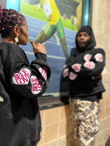 TALK WITH GOD CREWNECK (PINK & BLACK)