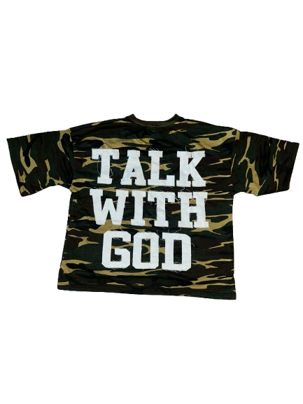 TALK WITH GOD | ARMY GREEN CAMO | Box Tee