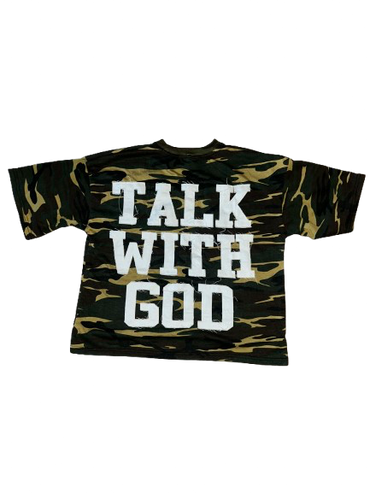 TALK WITH GOD | ARMY GREEN CAMO | Box Tee
