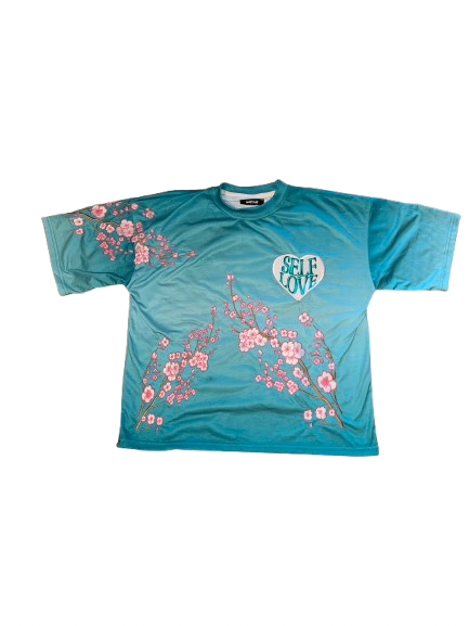 TALK WITH GOD | TEAL CHEERY BLOSSOM | Box Tee