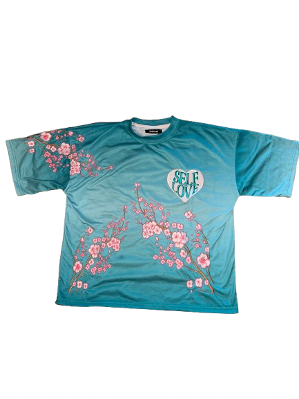 TALK WITH GOD | TEAL CHEERY BLOSSOM | Box Tee