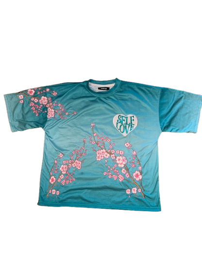 TALK WITH GOD | TEAL CHEERY BLOSSOM | Box Tee