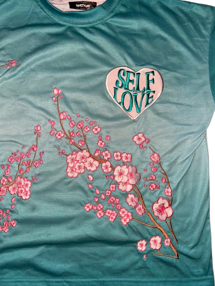 TALK WITH GOD | TEAL CHEERY BLOSSOM | Box Tee