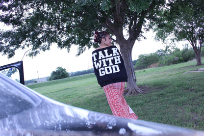 TALK WITH GOD CREWNECK (PINK & BLACK)