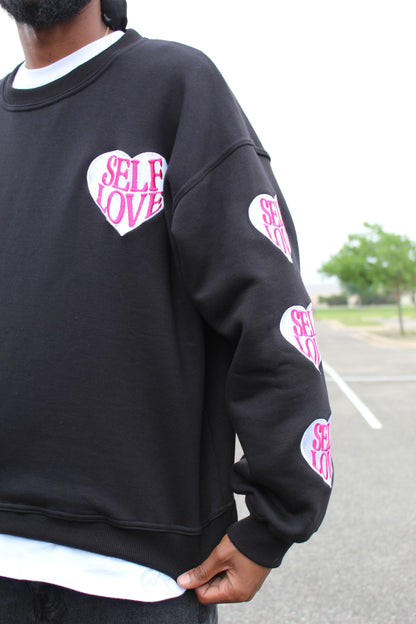 TALK WITH GOD CREWNECK (PINK & BLACK)