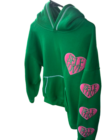 TALK WITH GOD Green & Pink Hoodie| Bold Faith | PEGSTYLES