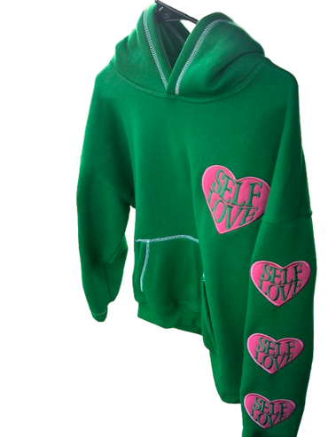 TALK WITH GOD Green & Pink Hoodie| Bold Faith | PEGSTYLES