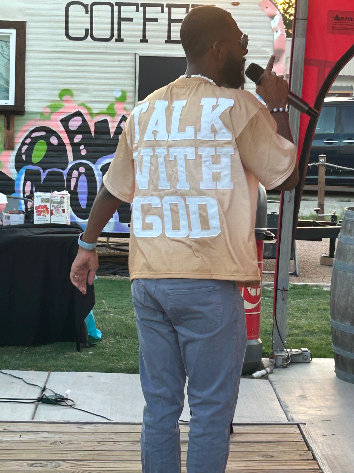 TALK WITH GOD TAN Box Tee