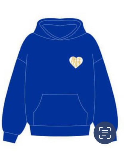 TALK WITH GOD Blue & Gold Hoodie - Divine Alignment Energy | PEGSTYLES