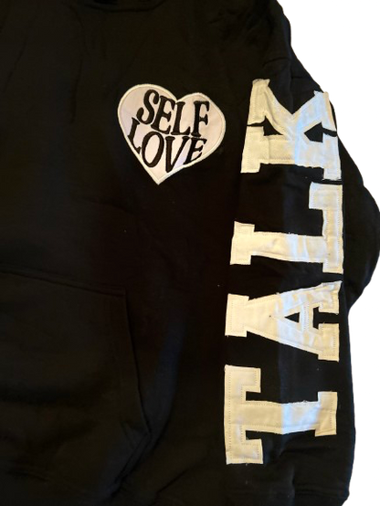 TALK WITH GOD BLACK RETRO HOODIE