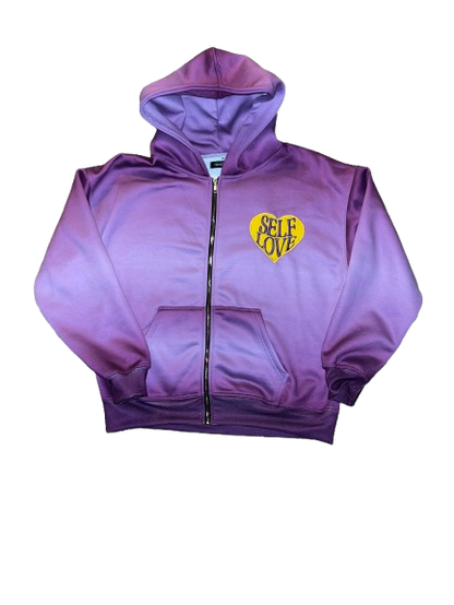 TALK WITH GOD Purple & Gold Zip Up - High Frequency Energy | PEGSTYLES