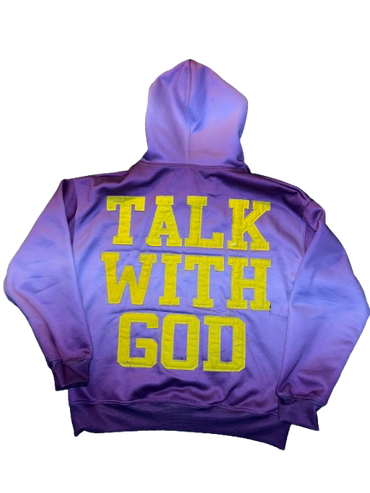 TALK WITH GOD Purple & Gold Zip Up - High Frequency Energy | PEGSTYLES