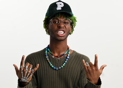 PEGSTYLES Emerald Green Suede Trucker Hat | Embroidered P Trucker Hat