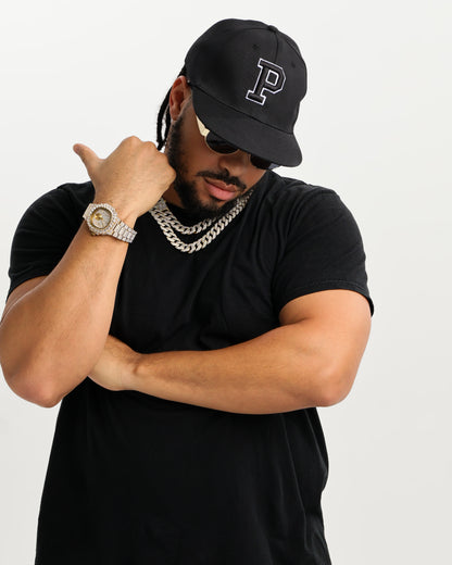 PEGSTYLES Signature P Black Snapback Hat | Unisex Streetwear