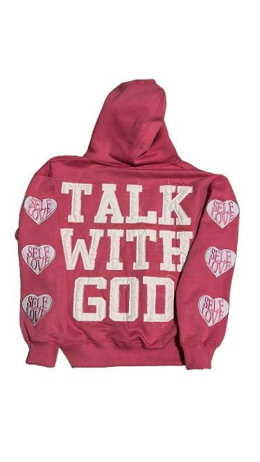 TALK WITH GOD Pink Hoodie