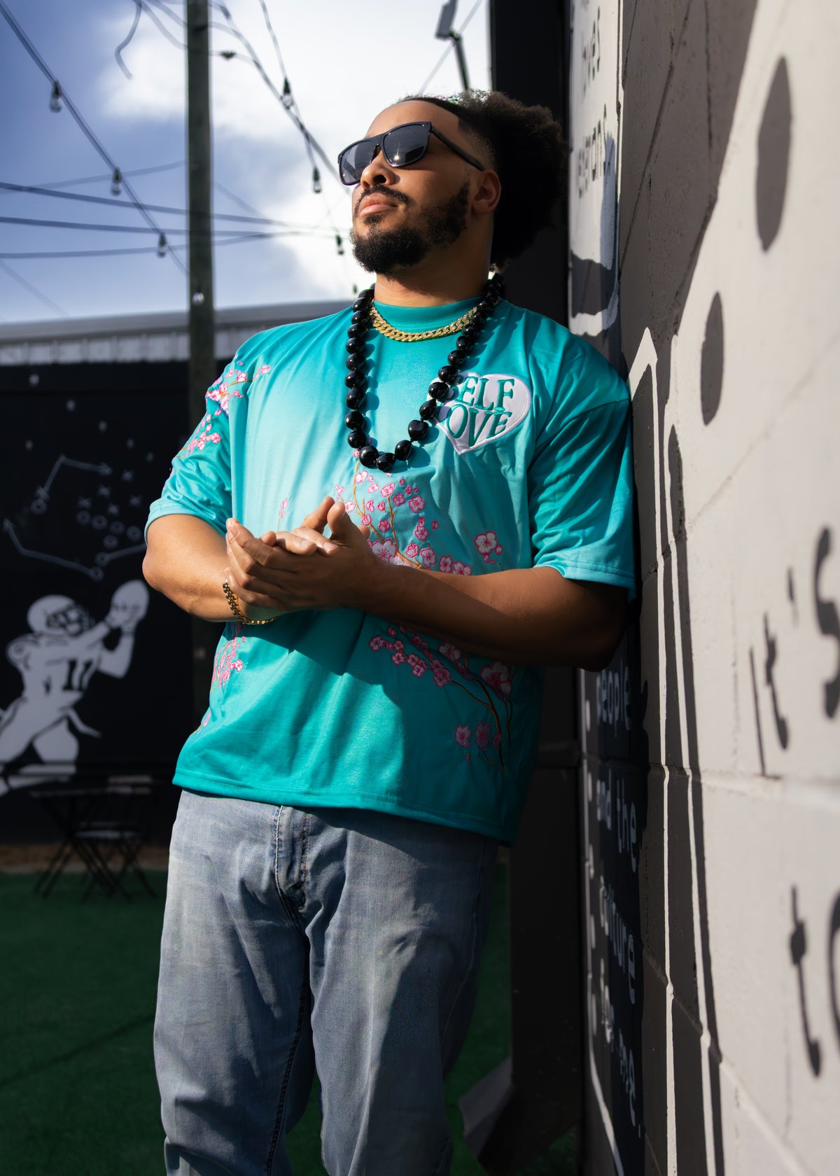 TALK WITH GOD | TEAL CHEERY BLOSSOM | Box Tee