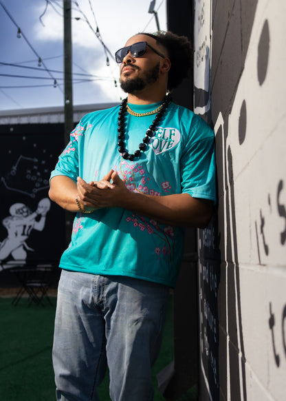 TALK WITH GOD | TEAL CHEERY BLOSSOM | Box Tee