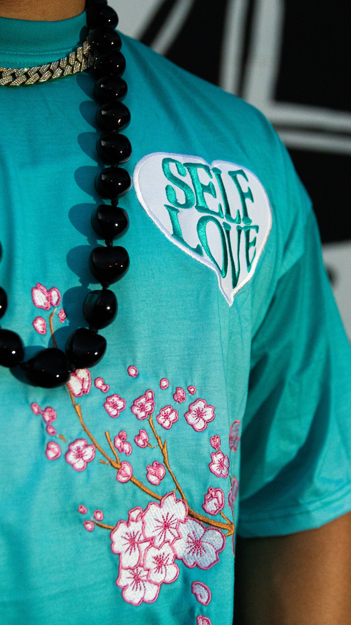 TALK WITH GOD | TEAL CHEERY BLOSSOM | Box Tee